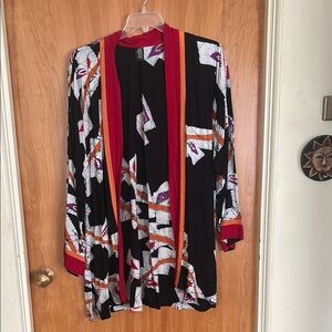 Multicolor Open Front Cardigan